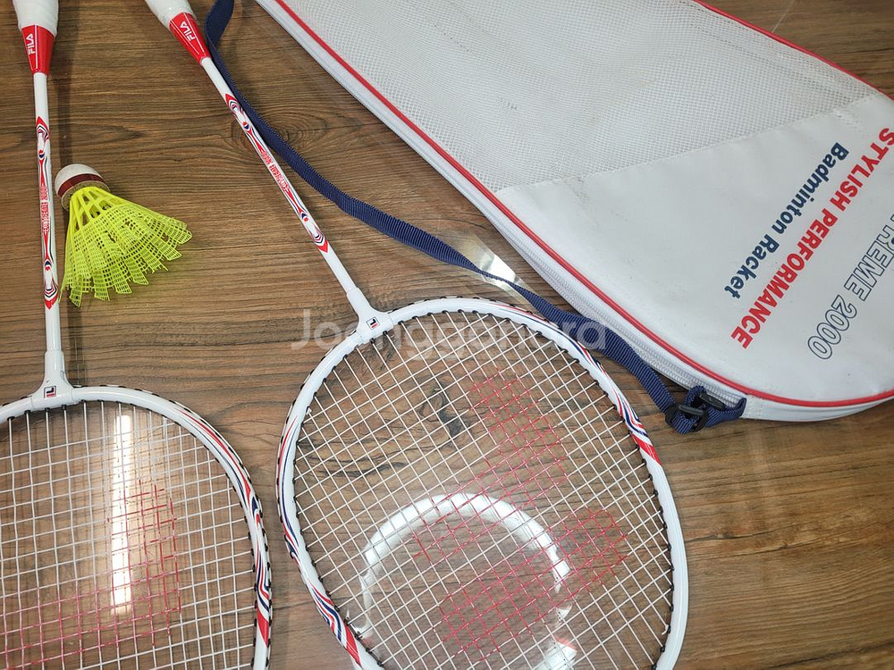 휠라 배드민턴 라켓 1쌍+스타 익스트림2000 중고 운동용품 가족--2