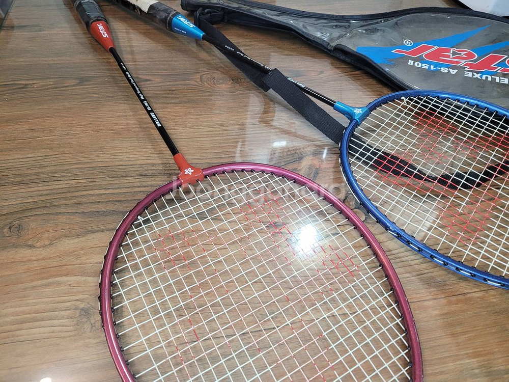 휠라 배드민턴 라켓 1쌍+스타 익스트림2000 중고 운동용품 가족--6