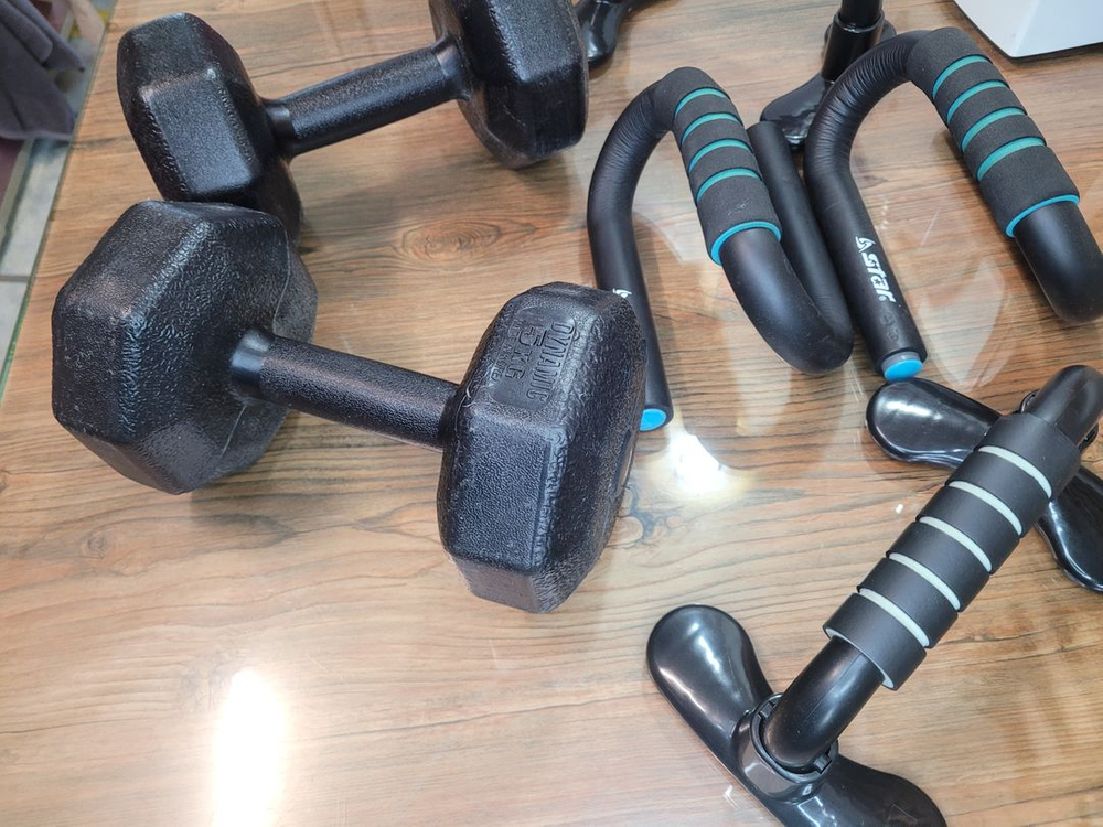 헬스 셀프 운동용품 푸쉬업바 덤벨 5킬로1쌍 푸쉬업바는 선택형--3