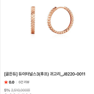 골든듀 듀이터널스3 후프 귀걸이