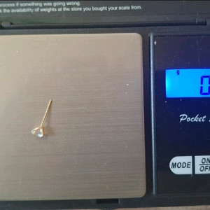 18k 큐빅귀걸이 한쪽