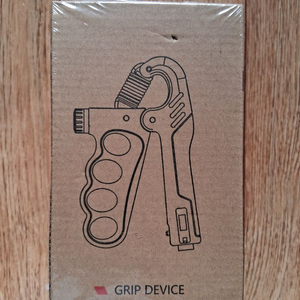 비닐체.미개봉.자동 카운팅 악력기.오렌지색 이미지