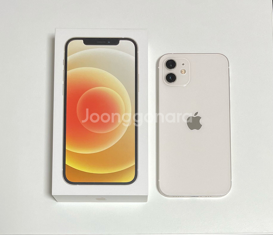 [배터리 93%] 아이폰12 화이트 128GB 풀박스--0