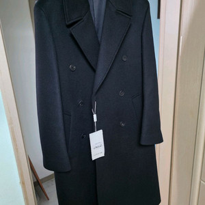 마마가리 오버핏 더블 코트 제트블랙 46사이즈