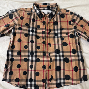 버버리 체크 도트 셔츠 3y (100cm)