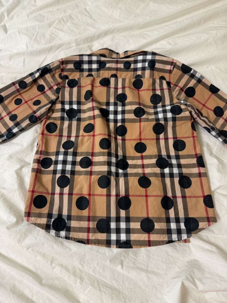 버버리 체크 도트 셔츠 3y (100cm)--4