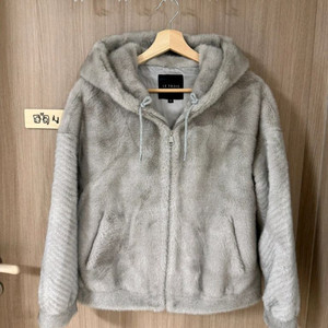 르투아 밍크퍼 후드 자켓