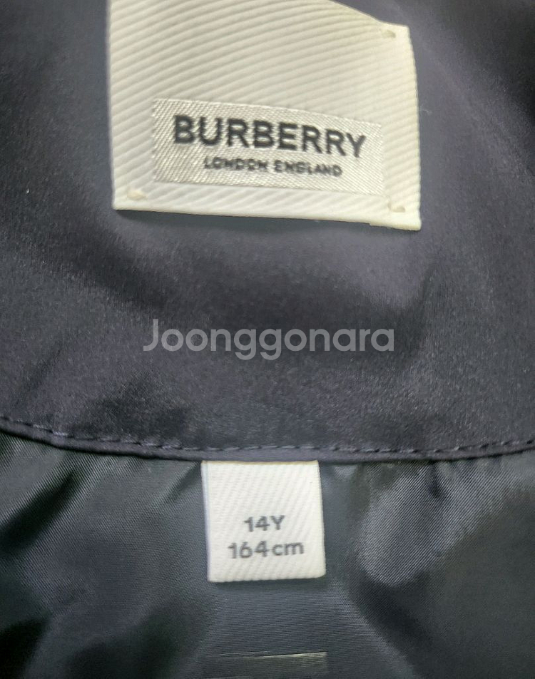 정품.시착만) 버버리키즈14y 롱패딩(성인44가능)--9