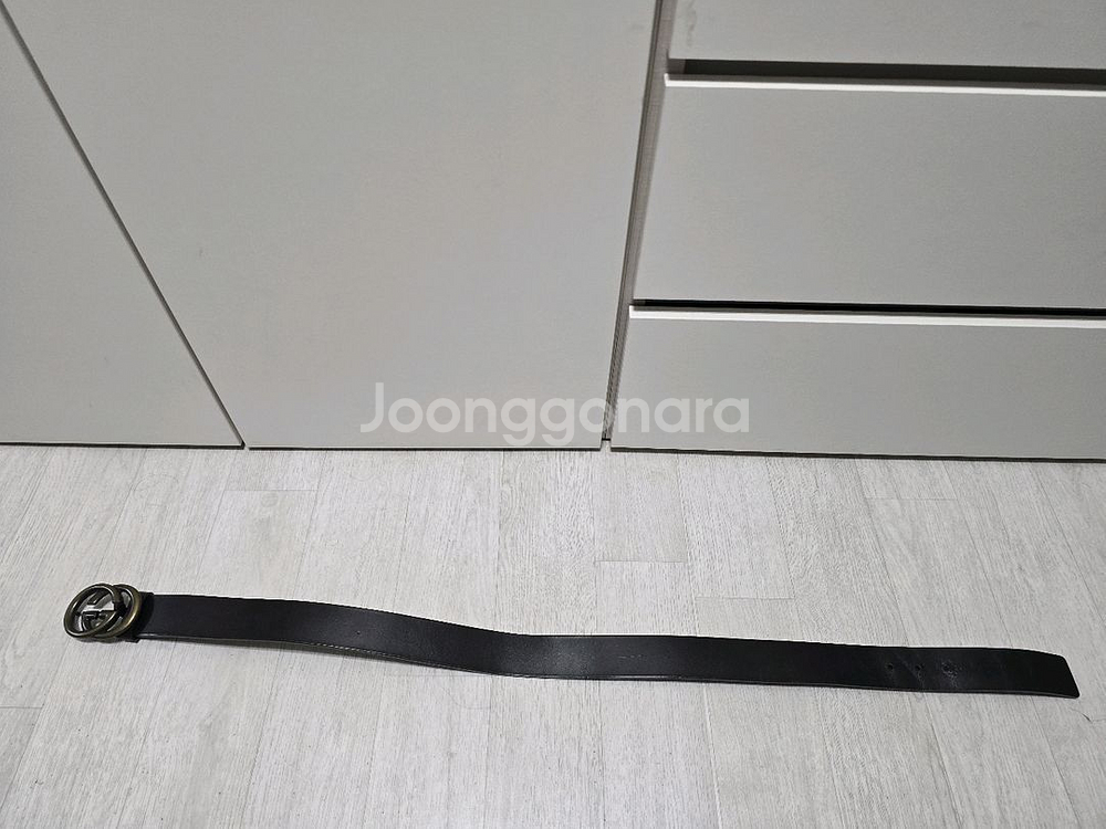 (정품) 구찌 GG 버클 벨트 80사이즈 (명품 가죽 남자 허리띠)--3