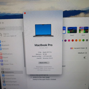 맥북프로 M1 Pro 14인치 16기가 1테라 부품용 a2442