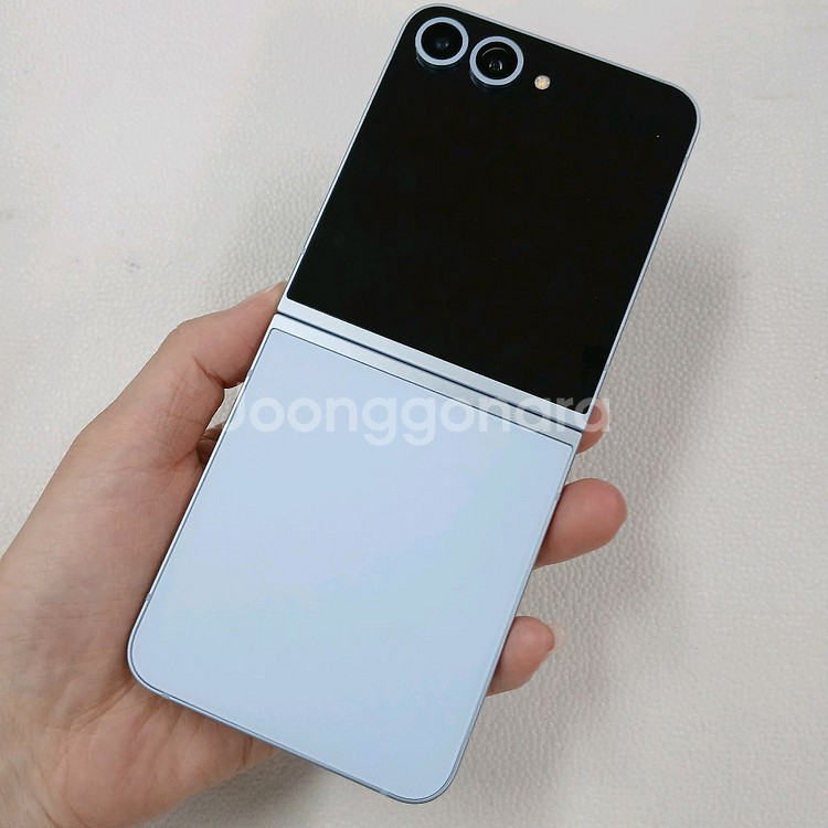 단순개봉 새상품 자급제 갤럭시Z플립6 256기가 블루 공기계중고폰알뜰폰서브폰효도폰--1