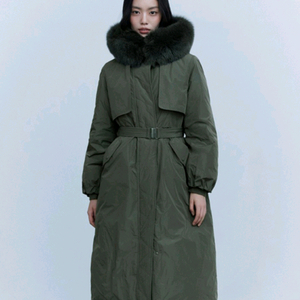 24s 폭스&구스 벨티드 롱패딩(55~마른66)