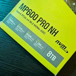 MP600 PRO NH 8TB SSD(TLC, DRAM) 팝니다