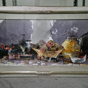 유익상 화가 유화 작품-탁자 위의 일상