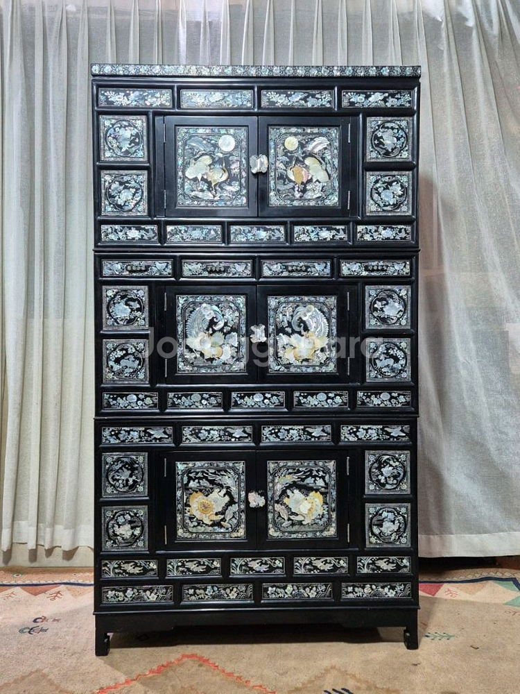 전통고가구 인테리어 자개 3층장--0