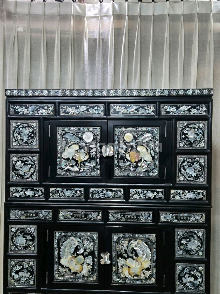 전통고가구 인테리어 자개 3층장--6