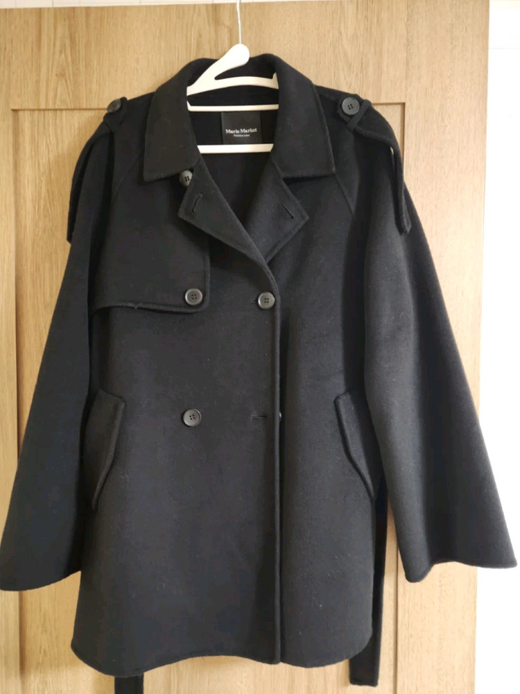 [마리마켓] 트렌치 핸드메이드 코트 /블랙 이미지