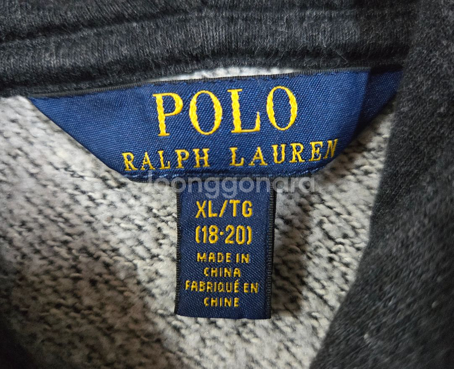 [XL] 폴로 랄프로렌 보이즈 차콜 후드집업--3