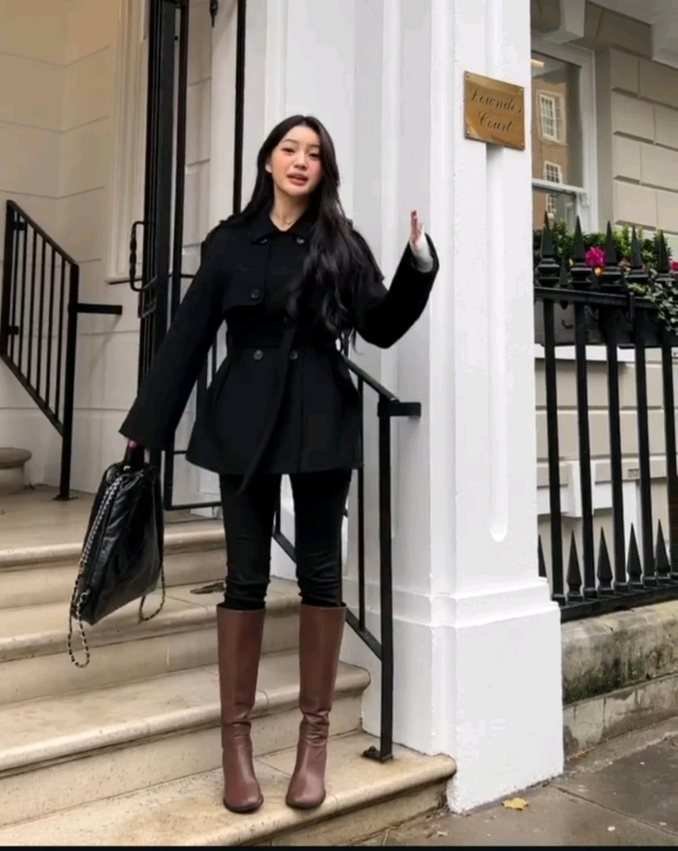 [마리마켓] 트렌치 핸드메이드 코트 /블랙 이미지