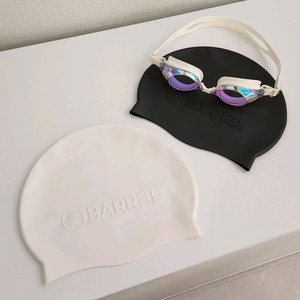 배럴 미러 스윔고글 화이트 B3SUAGG004D09 /수영모자 화이트 1 블랙 1 / 일괄 / 새거