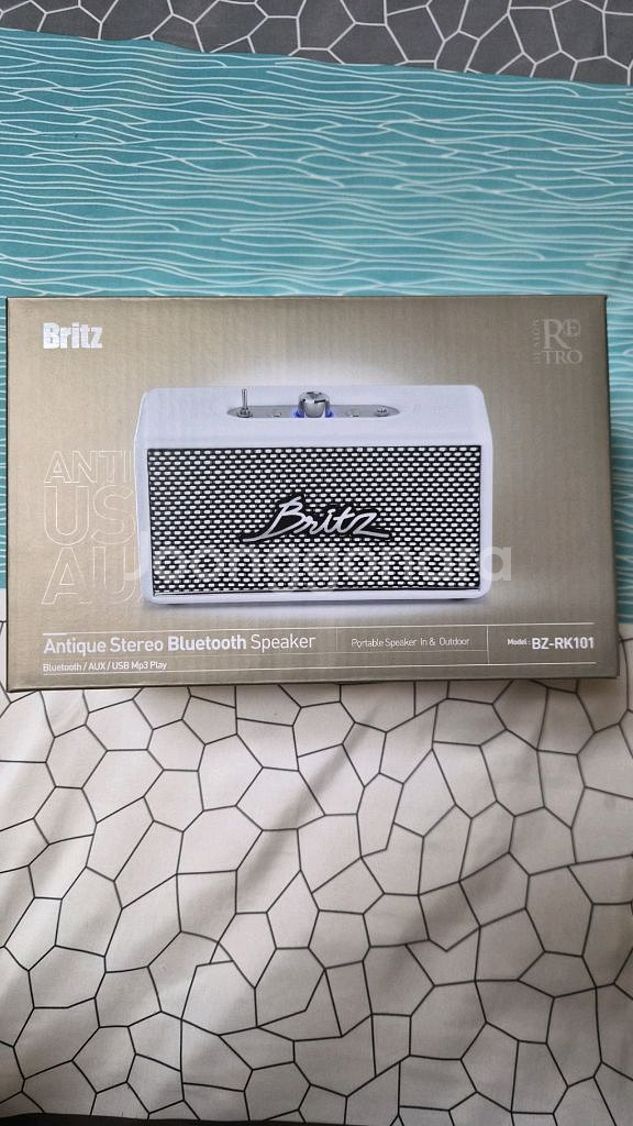 빈티지 스테레오 블루투스 스피커--0