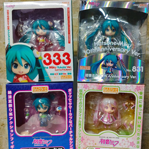 넨도로이드 미쿠 4종 유카타 사쿠라 1주년 동백 미개봉 신품