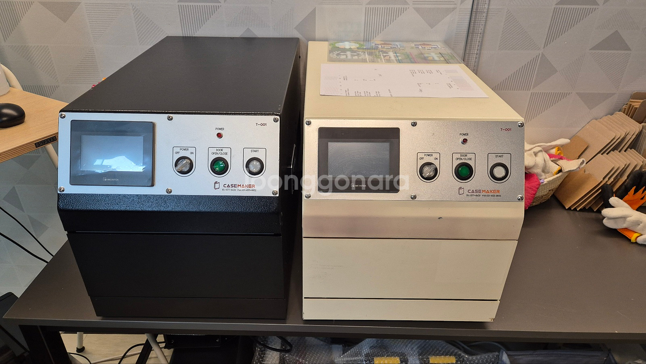 케이스메이커2대+앱손프린터2+사출300여개+ 지그 50여개+ (케이스용지예열용)온장고--0