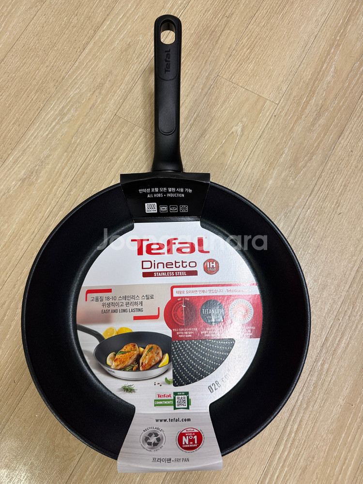 테팔 Tefal 인덕션 스텐 티타늄 1X 디네토 프라이팬 28cm 새제품--0