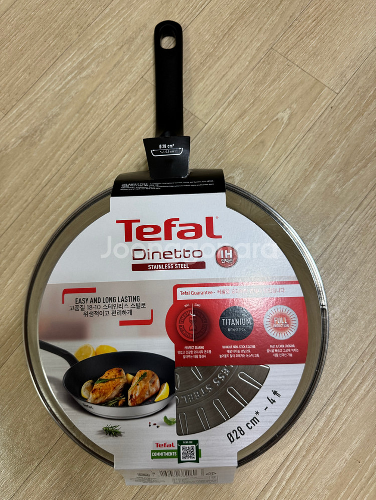 테팔 Tefal 인덕션 스텐 티타늄 1X 디네토 프라이팬 28cm 새제품--2