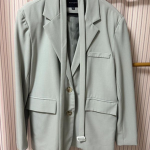메이썸 민트 블레이저 S 타이 벨트 자켓