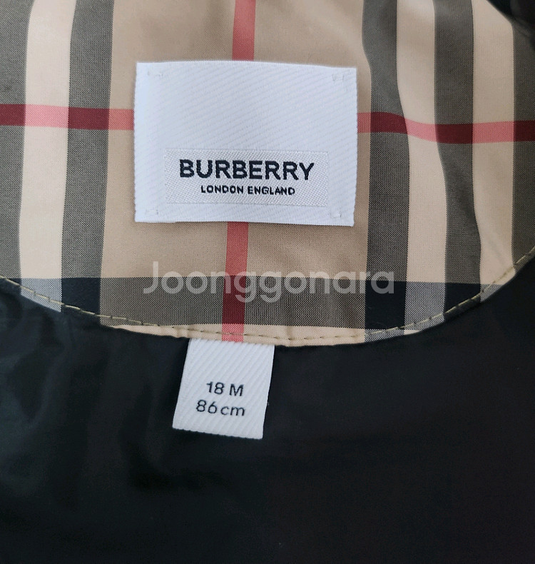 급처.백화점정품.드라이완료) 버버리키즈18m 패딩(~두돌)--5