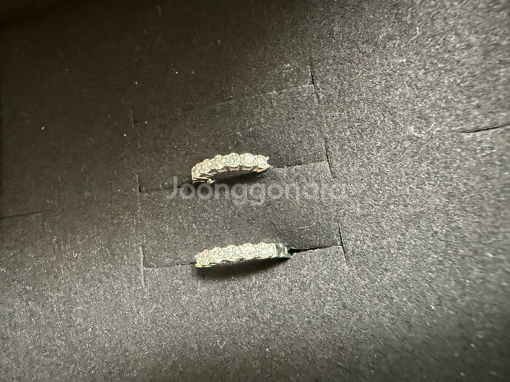 어니스트서울 랩다이아몬드 2mm 이터니티 후프귀걸이 14k--2