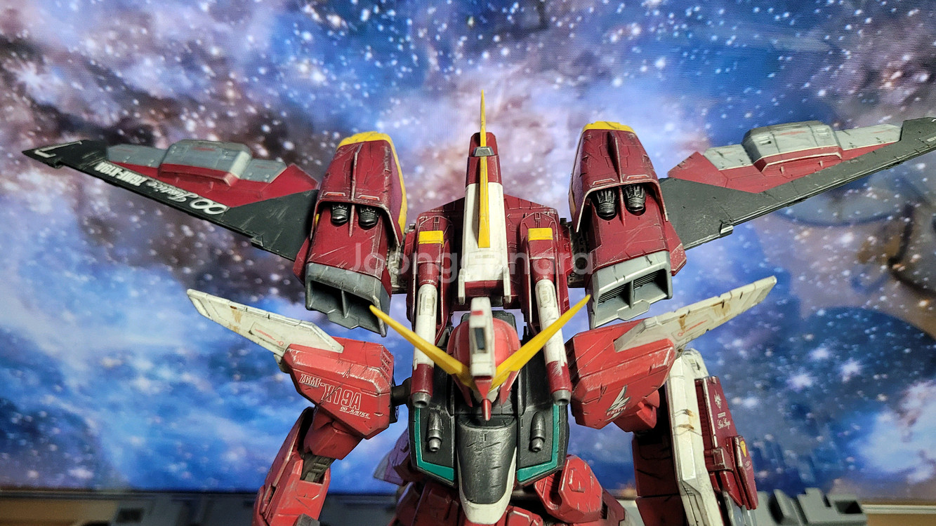 [반다이 건담] MG 인피니티 저스티스 웨더링 조립품 판매--5