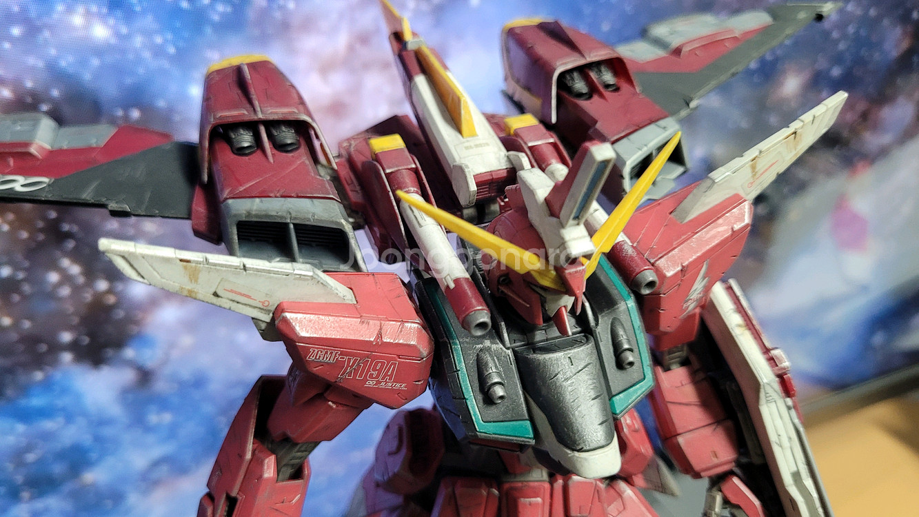 [반다이 건담] MG 인피니티 저스티스 웨더링 조립품 판매--6