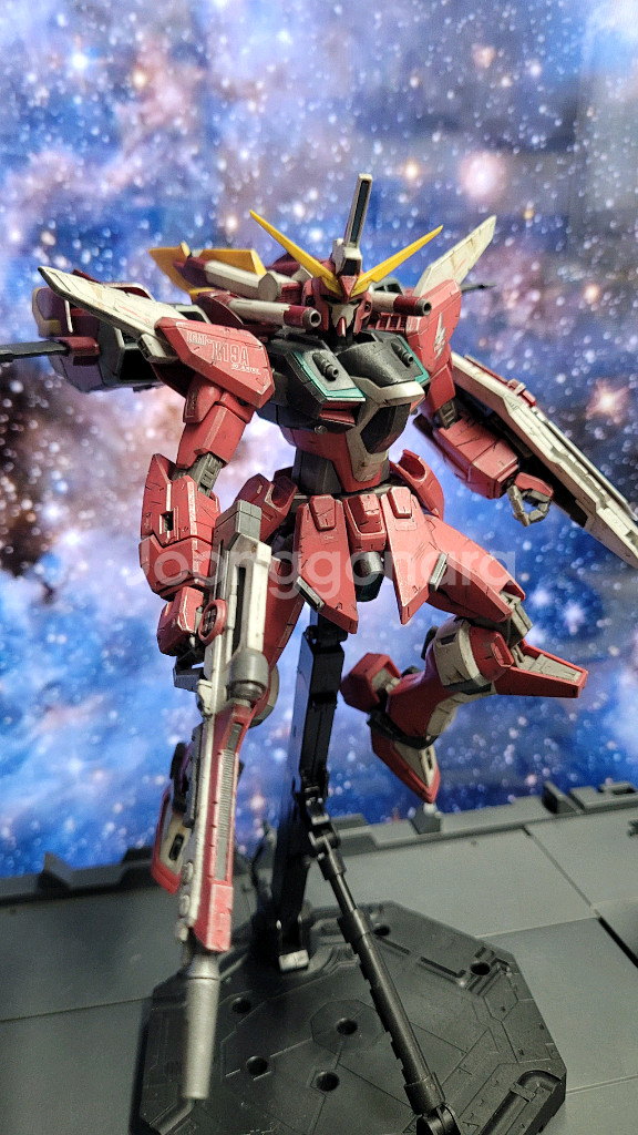 [반다이 건담] MG 인피니티 저스티스 웨더링 조립품 판매--4