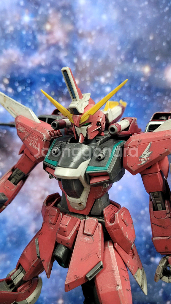 [반다이 건담] MG 인피니티 저스티스 웨더링 조립품 판매--9