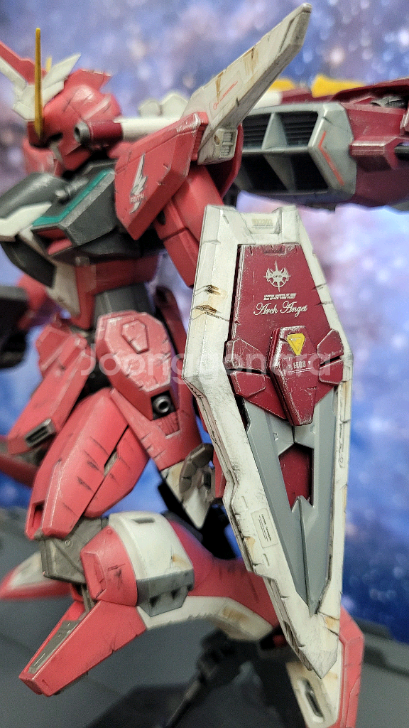 [반다이 건담] MG 인피니티 저스티스 웨더링 조립품 판매--8