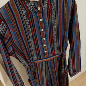 에스닉 빈티지 패턴 미디 원피스