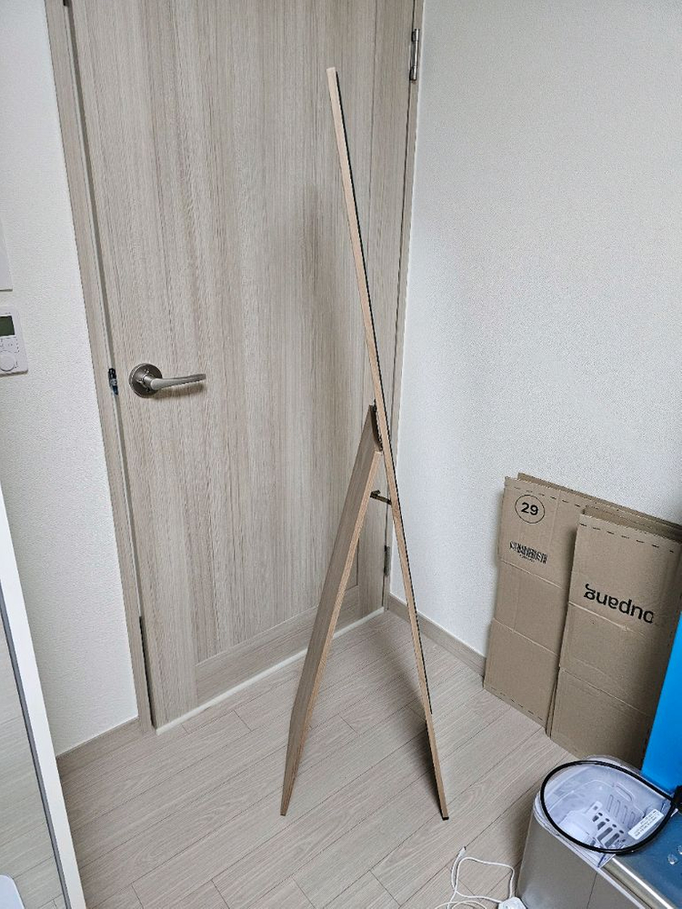 우드 스탠드 전신 거울--1