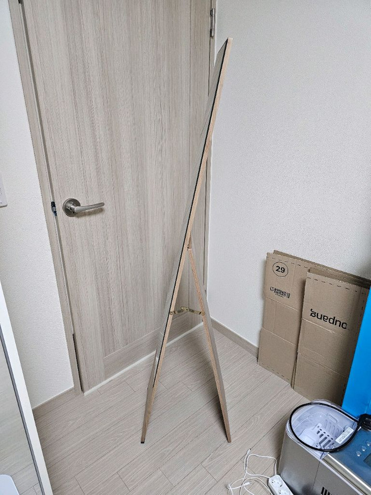 우드 스탠드 전신 거울--3