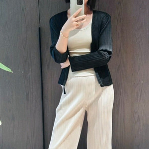 플리츠플리즈 씨커팬츠 화이트,머쉬룸니트