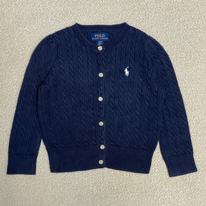 (정품) 폴로 신형 키즈 네이비 니트 가디건 2T