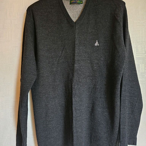 빈폴 브이넥 블랙 니트 105(XL)