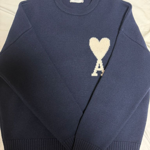 아미 인타르시아 네이비 니트