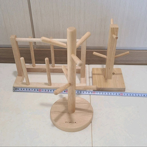 고무나무 우드 컵걸이 3개