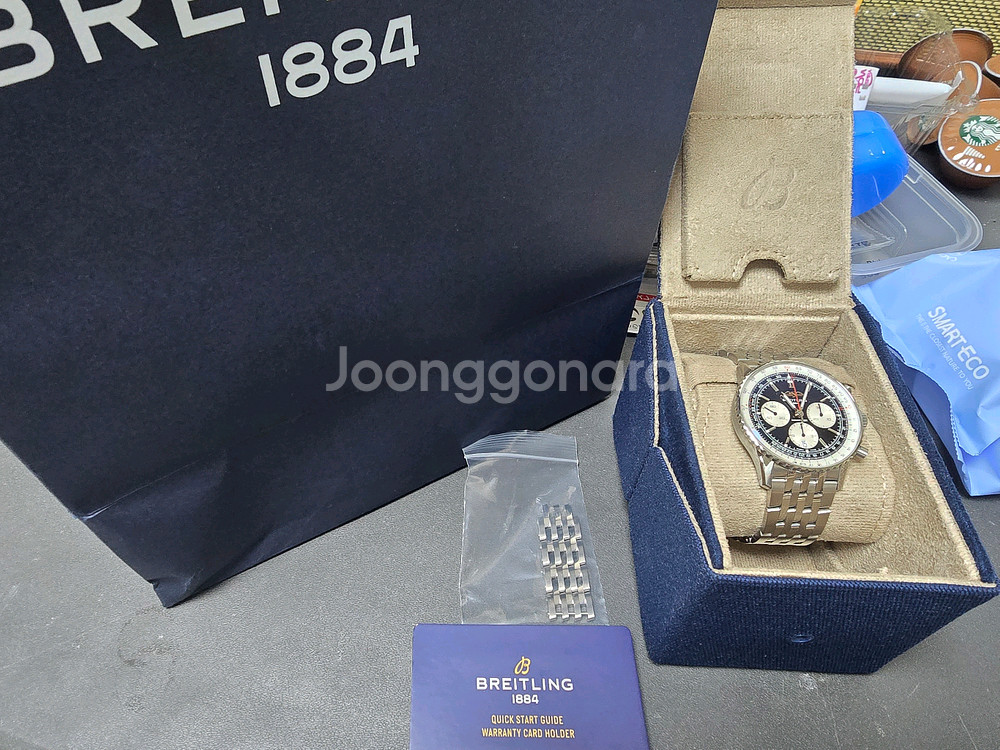 최저가 판매/교환 브라이틀링 네비타이머 검판 43신형--1