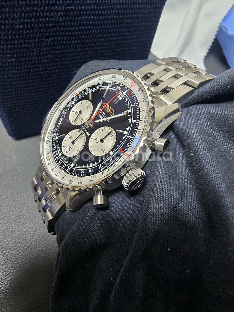 최저가 판매/교환 브라이틀링 네비타이머 검판 43신형--4