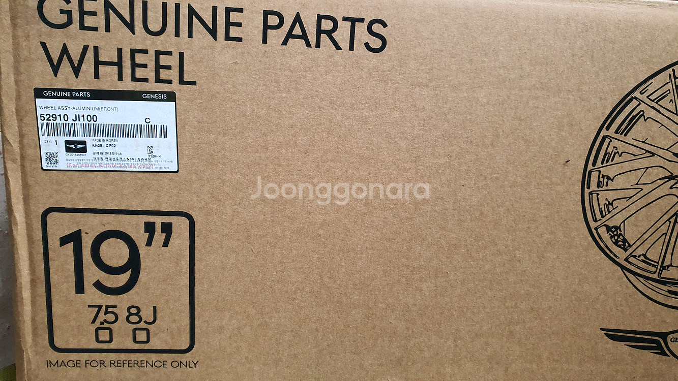 제네시스 eG80 19인치 순정 전륜 휠--1