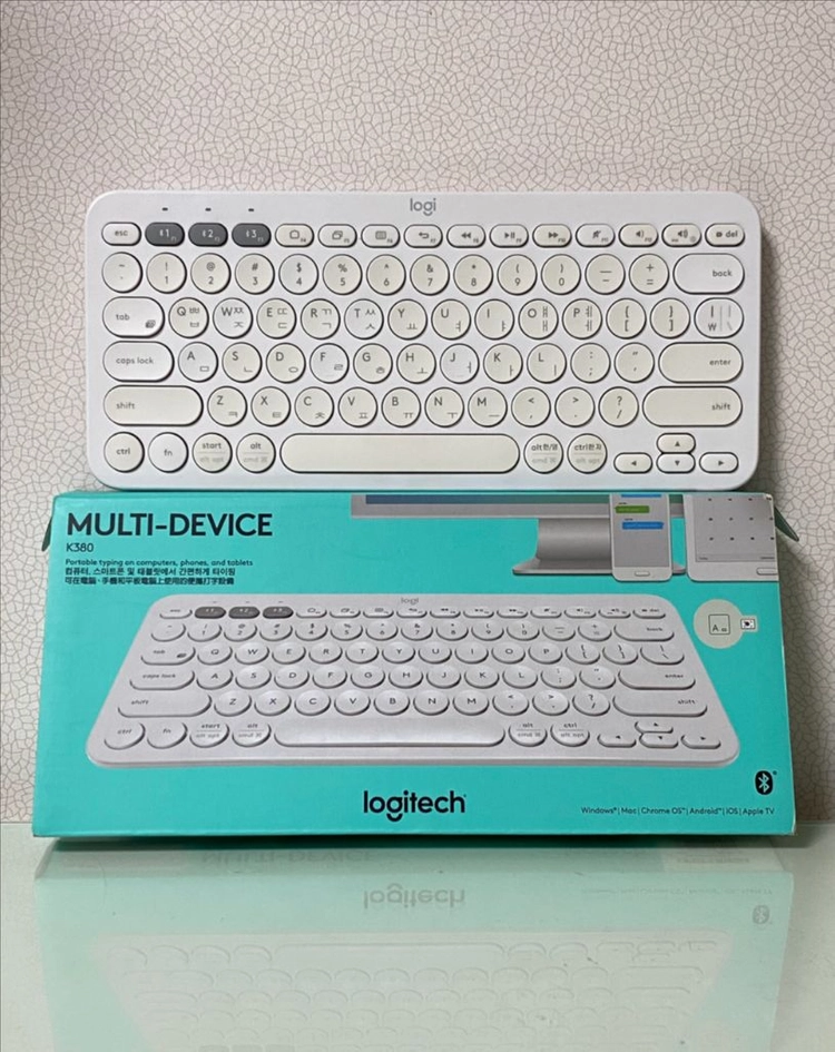 로지텍 K380 블루투스 키보드 화이트 이미지