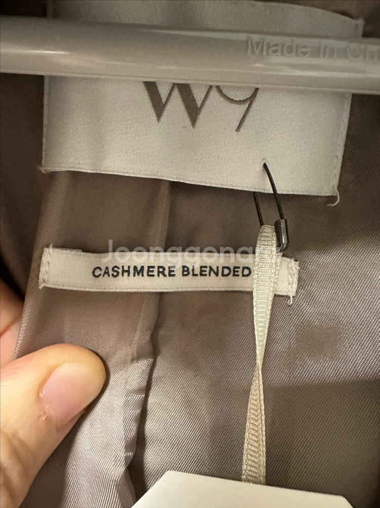 W9 핸드메이드 캐시미어 리얼밍크 머플러 코트-M사이즈 (새상품)--6